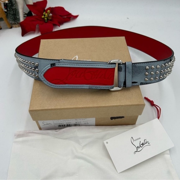 Men’s Christian Louboutin Loubi spike belt size 95 cm/38 inch maiden in Italy - Picture 5 of 7